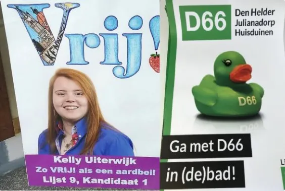 Illustratie van verkiezingsslogans